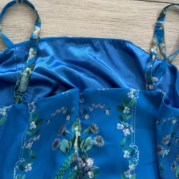 City Chic women’s size 20 Vibrant Blue Garden Maxi Dress ruffle hem sleeveless - Picture 5 of 15